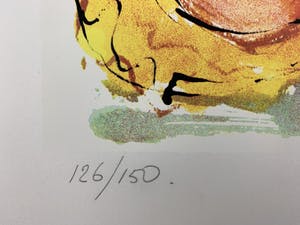 Nic Jonk - kleurenzeefdruk - 'Poserende vrouw' - 1981 kopen? Bied vanaf 129!