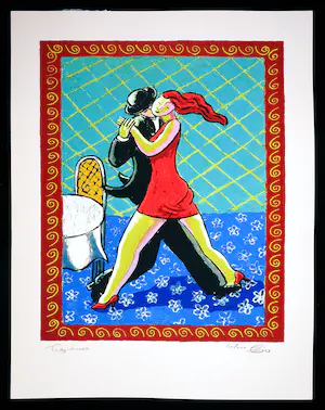 Jacques Tange - Zeefdruk, Tango-dinner kopen? Bied vanaf 1!