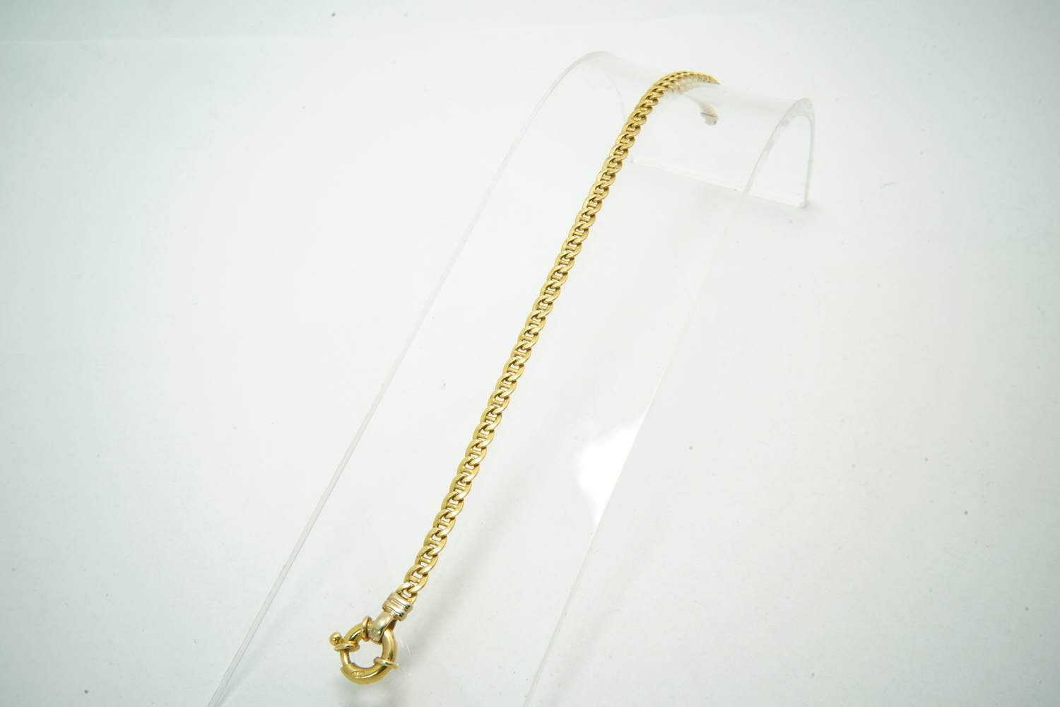 50 - Elegante 14krt gouden bi-color dames armband - gourmette schakel kopen? Bied vanaf 200!