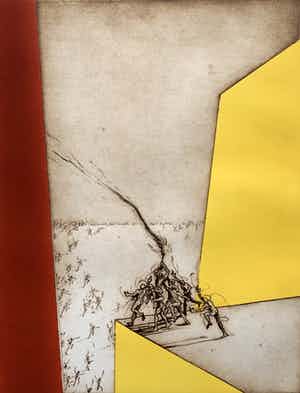 Ronald Tolman - handgesigneerde ets - 'Prometheus' - 1983 verkocht voor € 150!