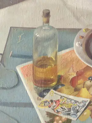 Jan Schouten - Realistisch stilleven met kunstenaarsattributen kopen? Bied vanaf 400!