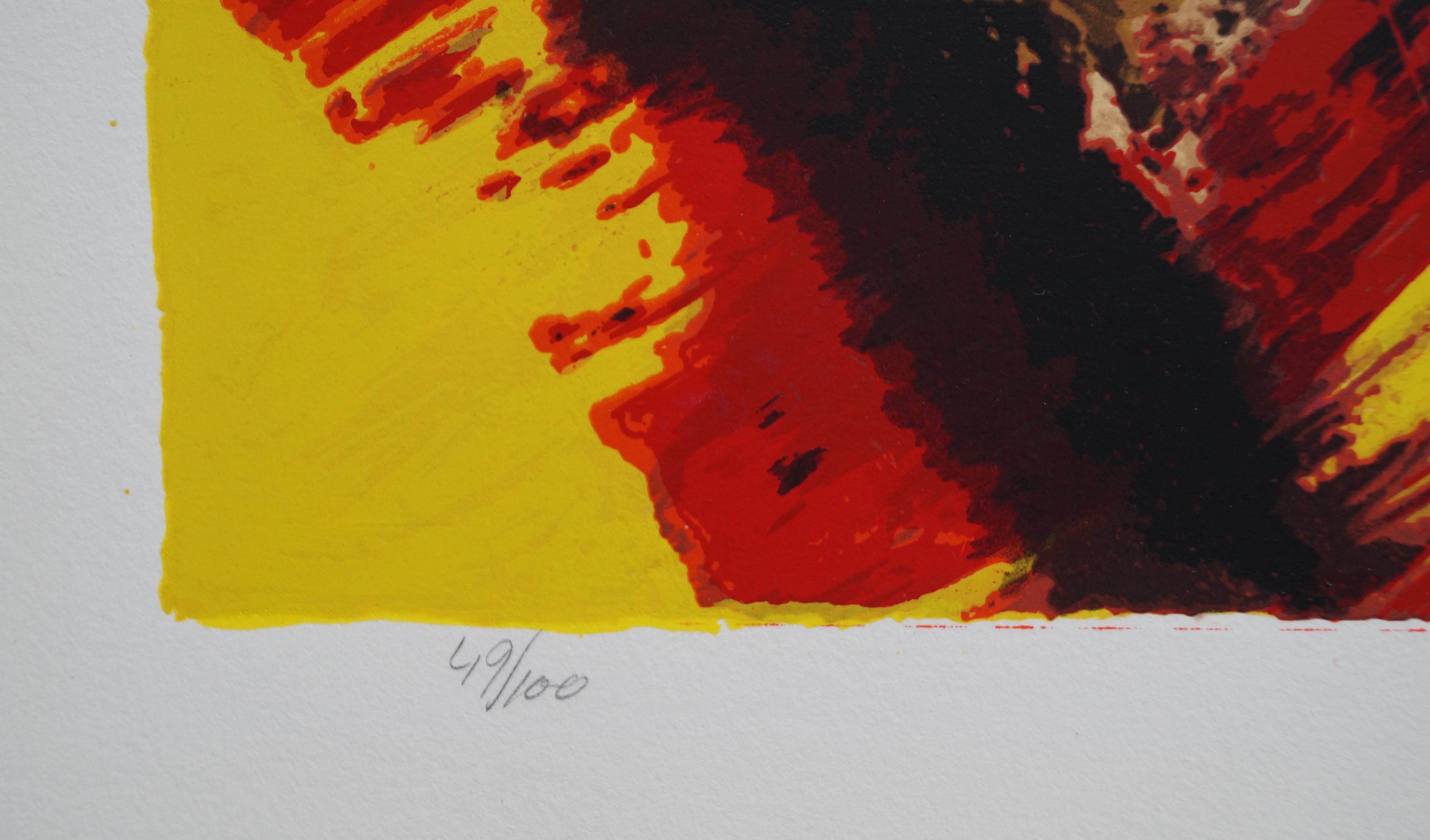 Willem van Scheijndel - Vier schoonheden op weg ...... grote zeefdruk kopen? Bied vanaf 80!