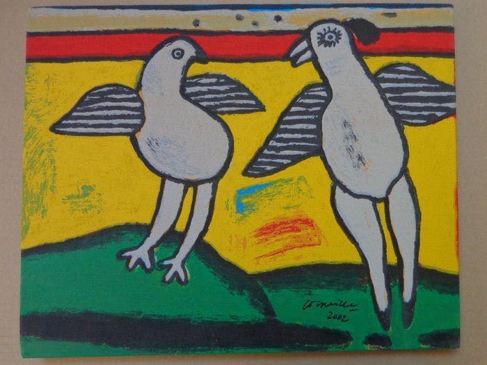 Corneille - Zeefdruk op Linnen - Gesigneerd - 2002 !!! kopen? Bied vanaf 265!