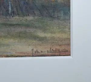 Johan Meijer - landschap in 't Gooi - ingelijste aquarel kopen? Bied vanaf 100!