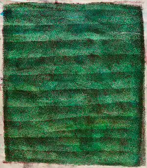 Urs Pfannenmuller - Geschilderd wandkleed, Abstract landschap (Zeer groot) verkauft für € 156!
