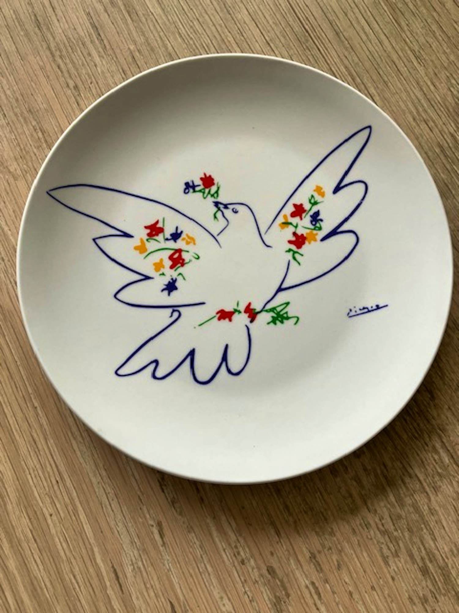 Pablo Picasso - duif keramiek ophang-klaar. verkocht voor € 84!