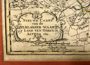 Hendrik de Leth - Nieuwe Caart van de Alblasser-waart t Land van Gorcum Altena etc kopen? Bied vanaf 45!