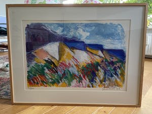 Jan Cremer - Zeefdruk, La Montagne Saint Victoire - Ingelijst - Nr 55 kopen? Bied vanaf 245!