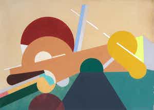 Henri Plaat - Gouache op geschept papier, Zonder titel - Ingelijst (Groot) verkocht voor € 150!