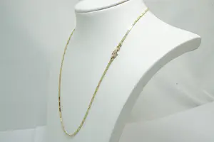 76 - Fijn & elegant 14Krt  geel gouden collier met geschakelde staafjes kopen? Bied vanaf 360!