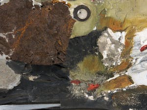 Niet of onleesbaar gesigneerd - Gemengde techniek op hardboard, Zonder titel kopen? Bied vanaf 1!