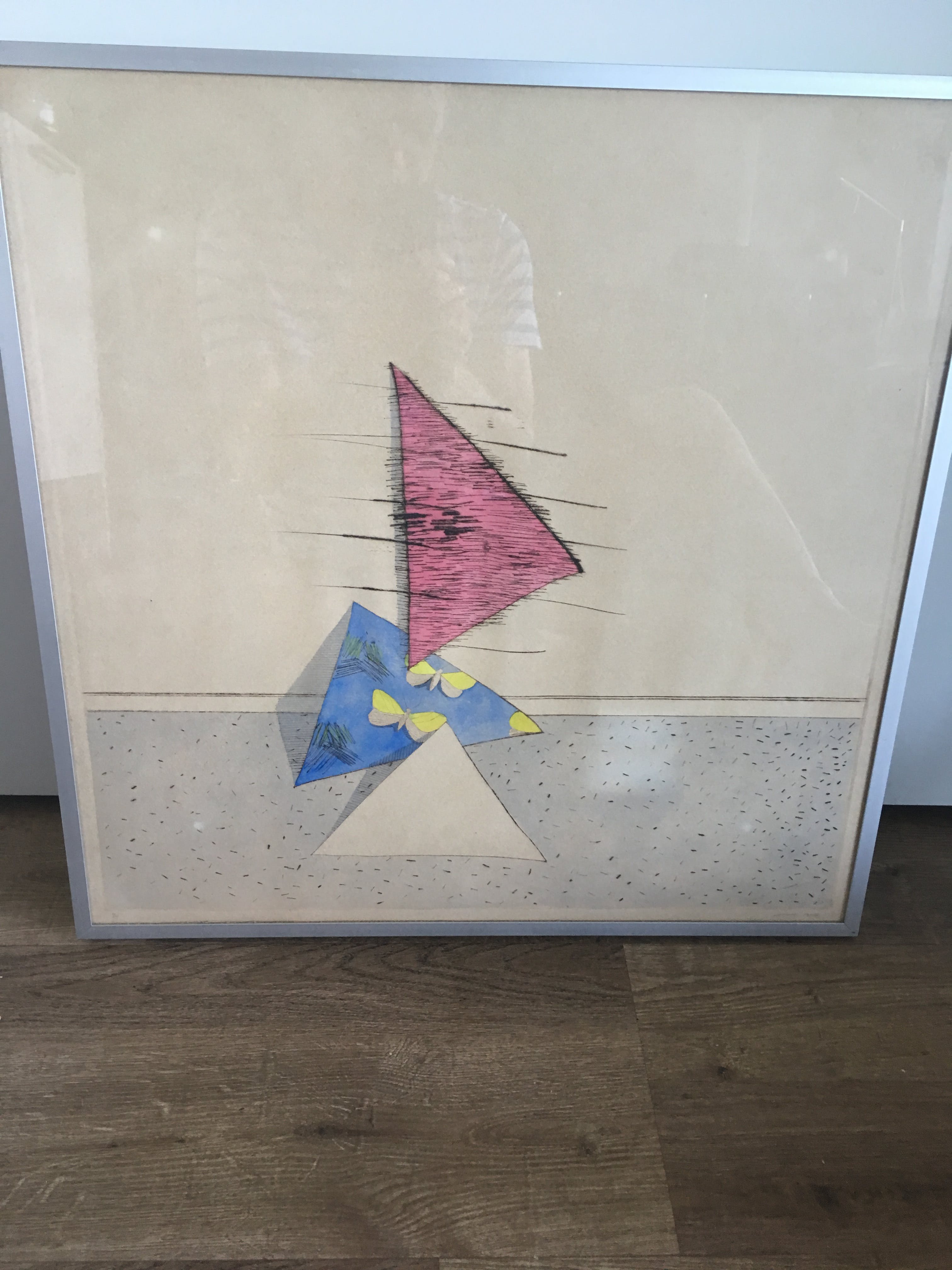 Arno Kramer - Ingekleurde ets, ingelijst. verkocht voor € 100!