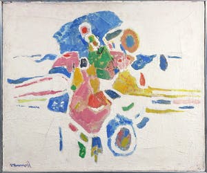 Joop Kropff - Olieverf op doek, Compositie - Ingelijst kopen? Bied vanaf 100!