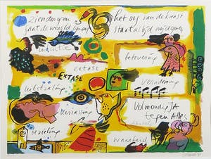 Corneille - Zeefdruk, Zonder titel- Ingelijst (Groot) kopen? Bied vanaf 150!