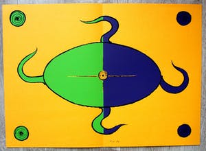 Peer Veneman - Zeefdruk : geometrische voorstelling - 1984 kopen? Bied vanaf 39!