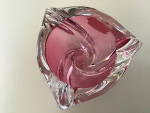 Val-Saint-Lambert - Kristal object roze glas kopen? Bied vanaf 85!