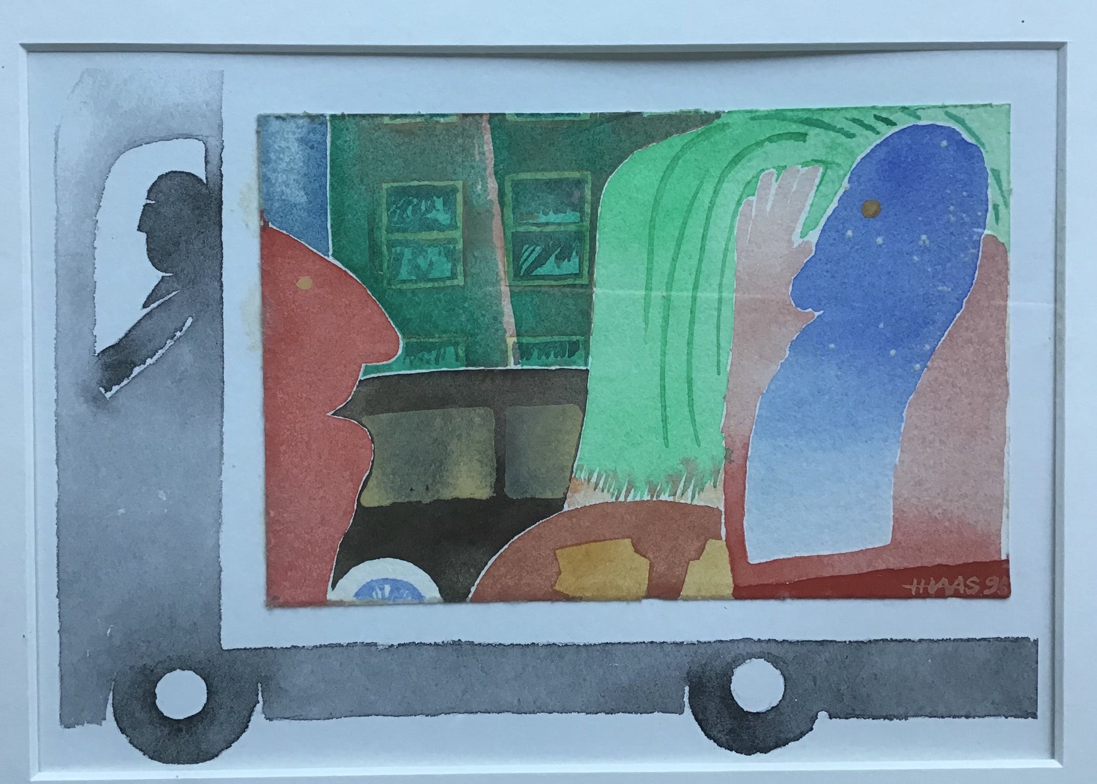 Henri de Haas - 2 collage aquarellen, gesigneerd en ingelijst kopen? Bied vanaf 50!