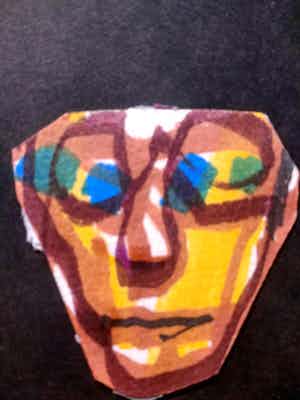 Herman Brood - just a face, tekening ingelijst en met HB-M certificaat verkocht voor € 120!