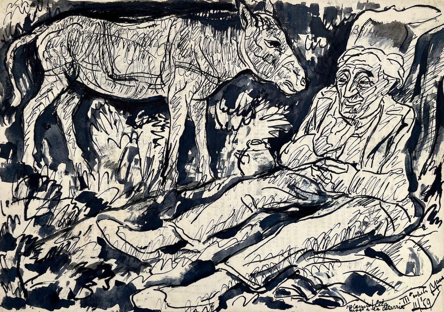 Harmen Meurs - Ezel en man op Corsica verkocht voor € 220!