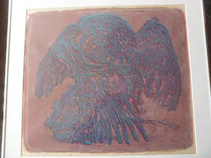 Jan Bezemer - Kleurenlitho: Roofvogel. kopen? Bied vanaf 40!