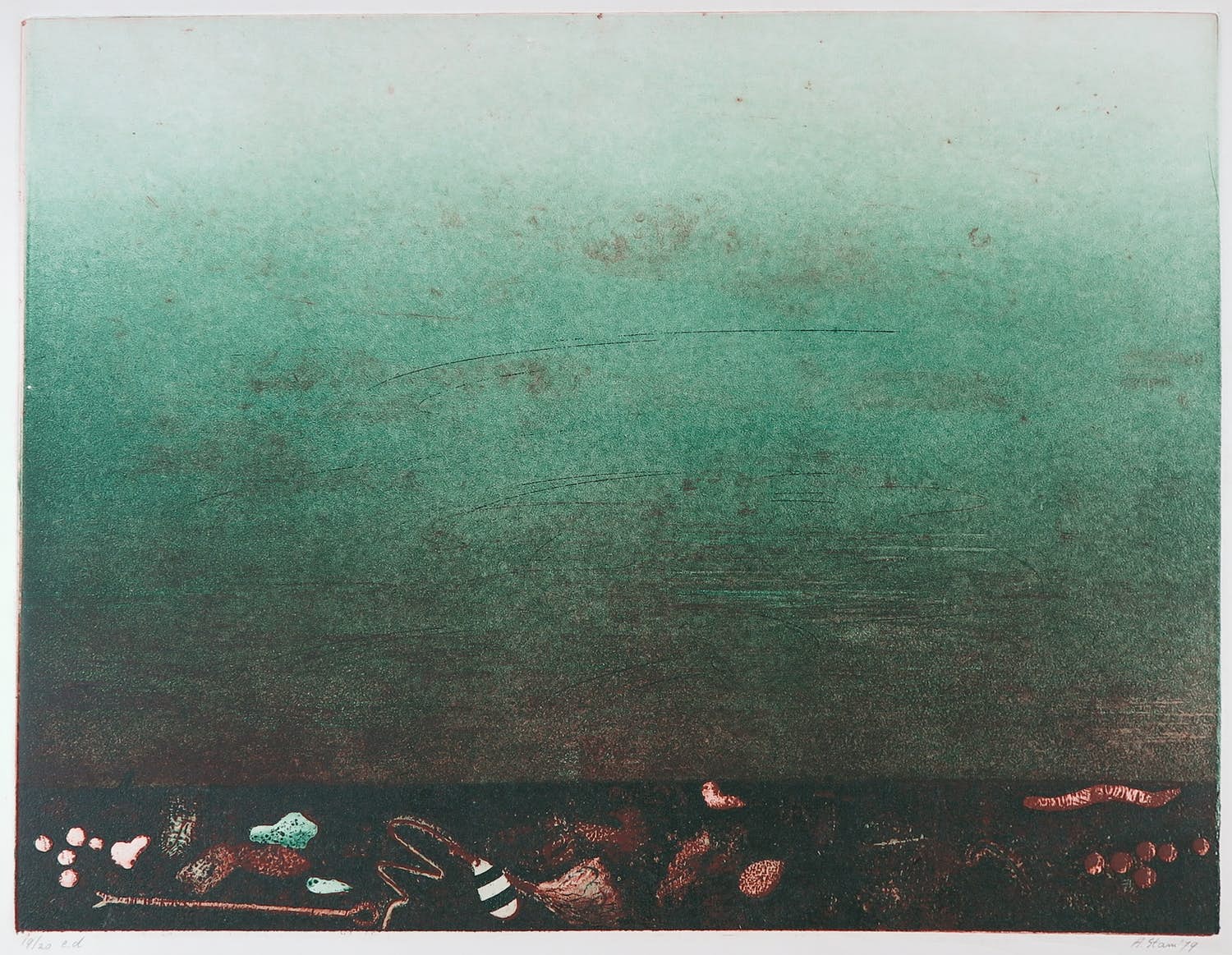 Arthur Stam - Ets en aquatint, Viswater kopen? Bied vanaf 1!