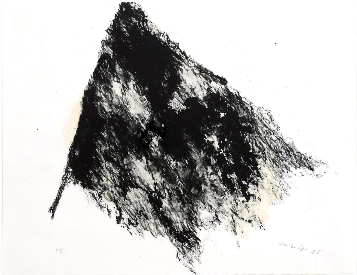 Armando - Ingelijst litho: "Fahne" - 1986(groot werk!) verkocht voor € 495!