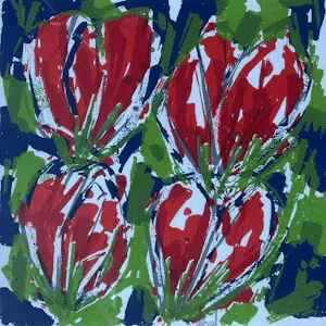 Ad van Hassel - Vier tulpen. kopen? Bied vanaf 25!