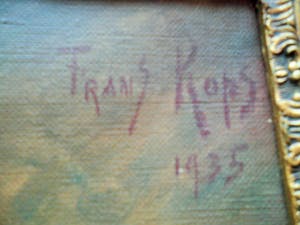 Frans Kops - Olieverfschilderij - 2 Portretten kopen? Bied vanaf 110!