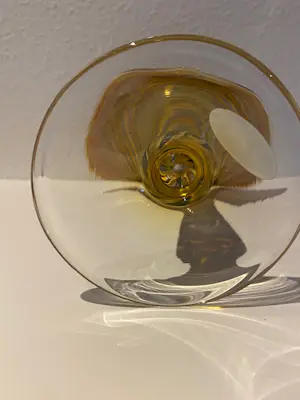 Joska Kristall - Gesigneerd iriserend glas, type genaamd 'Jack in The Pulpit' (bloem)vaasje. kopen? Bied vanaf 75!