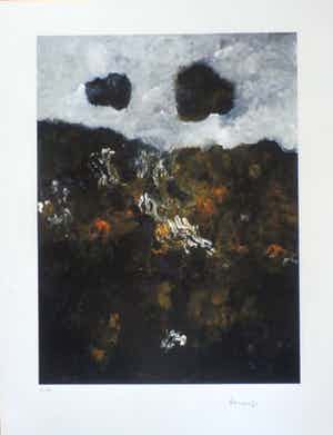 Armando - Kleurengiclee LANDSCHAFT Handgesigneerd. verkocht voor € 169!