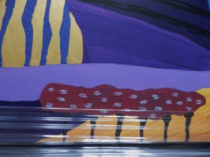 Ronald Boonacker - met Acrylverf opgehoogde Zeefdruk op paneel in fraaie baklijst kopen? Bied vanaf 265!