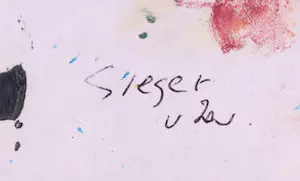 Fred Sieger - Gemengde techniek op papier, Abstracte compositie - Ingelijst kopen? Bied vanaf 1!