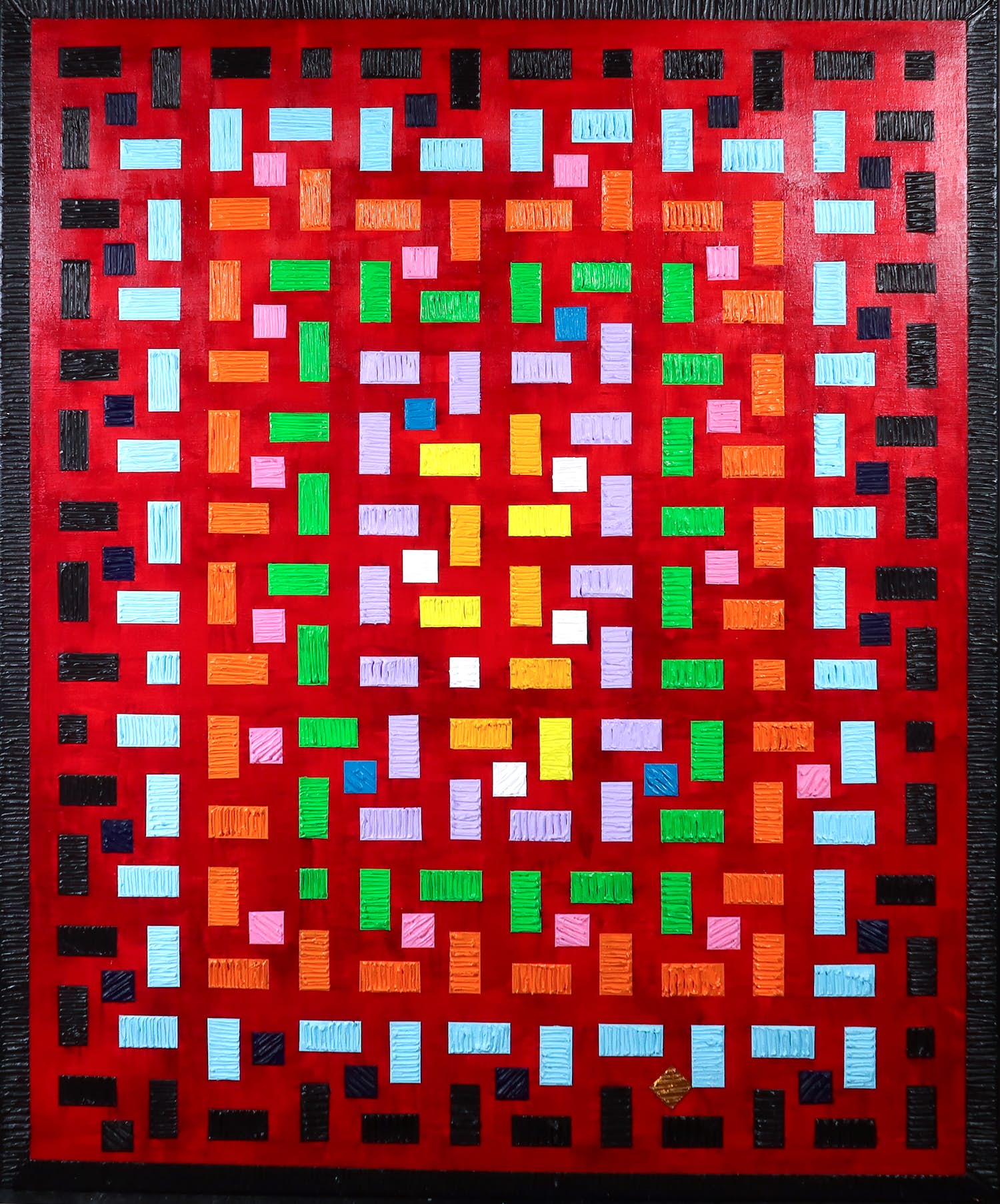 Pim Lenos - Olieverf op doek, Geometrische compositie (Groot) kopen? Bied vanaf 500!