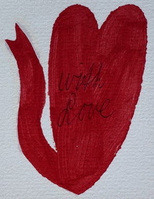 Klaas Gubbels - Tekening op kaart: "With love" - 2006 kopen? Bied vanaf 350!