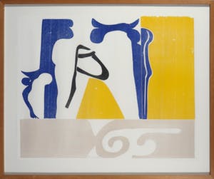 David van de Kop - Houtsnede, Zonder titel - Ingelijst kopen? Bied vanaf 20!