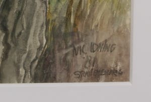 Nic Loning - Aquarel, Stoutenburg - Ingelijst kopen? Bied vanaf 1!
