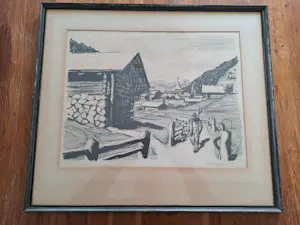 Fred Stauffer - Bauer in einer Berglandschaft in der Sonne kopen? Bied vanaf 40!