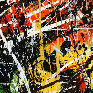 Jean-Jacques Marie - Création abstraite colorée avec projections A174 kopen? Bied vanaf 620!