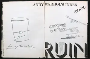 Andy Warhol - Gesigneerde exemplaar van Andy Warhol's Index (book) + Lou Reed record kopen? Bied vanaf 1!