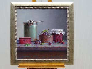 Hans Habraken - Zeer mooi groot stilleven Hans Habraken op paneel. kopen? Bied vanaf 850!