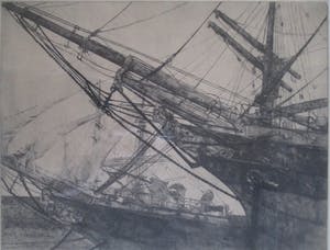 Antoon Derkzen van Angeren - Grote ingelijste gravure kopen? Bied vanaf 90!