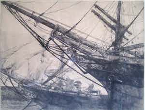 Antoon Derkzen van Angeren - Grote ingelijste gravure verkocht voor € 90!