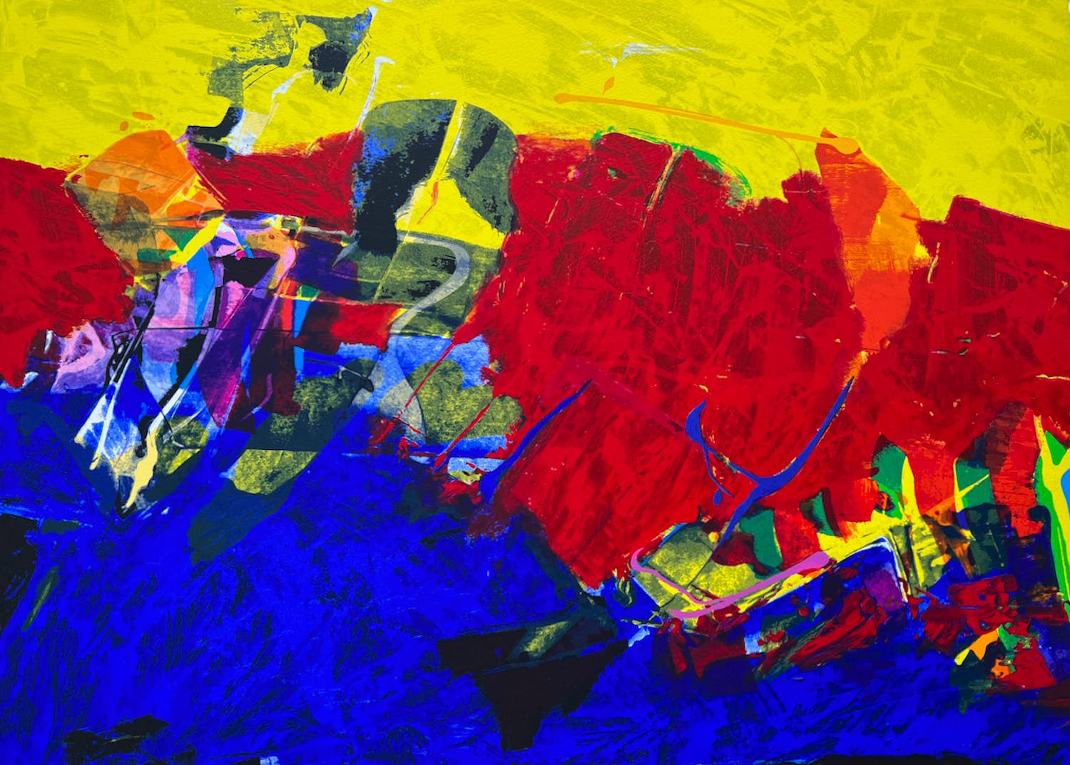 Frank Lejeune - handgesigneerde zeefdruk | 'zonder titel' | 1993 kopen? Bied vanaf 1!