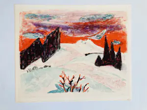 Willy Suter - Litho, “Sneeuwlandschap” – uit 1960 kopen? Bied vanaf 20!