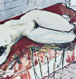 Jean-Marie Planque - Eine wunderschöne und große Aktstudie im Atelier kopen? Bied vanaf 70!