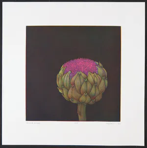 Joop Vegter - Mezzotint, Bloeiende artisjok kopen? Bied vanaf 80!