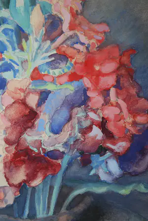 Gerrit N. Woudt - Bloemen in een gemberpotje - aquarel 1962 kopen? Bied vanaf 70!