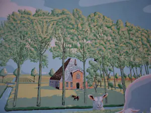 Marcus van Hoorn - Zeefdruk, Titel, "Hollandse Pyramide" kopen? Bied vanaf 35!
