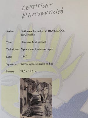 Corneille - Oude tekening - Houthem Saint-Gerlach - 1947 kopen? Bied vanaf 1500!