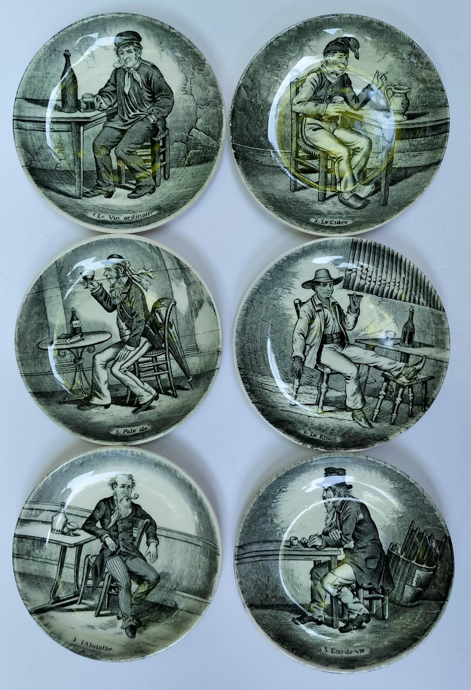 De Sphinx - Set onderzetters/kleine bordjes (6) verkocht voor € 20!